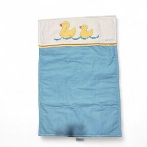 Baby Martex Vintage Gingham Rubber Duck Baby‎ Blanket Blue White